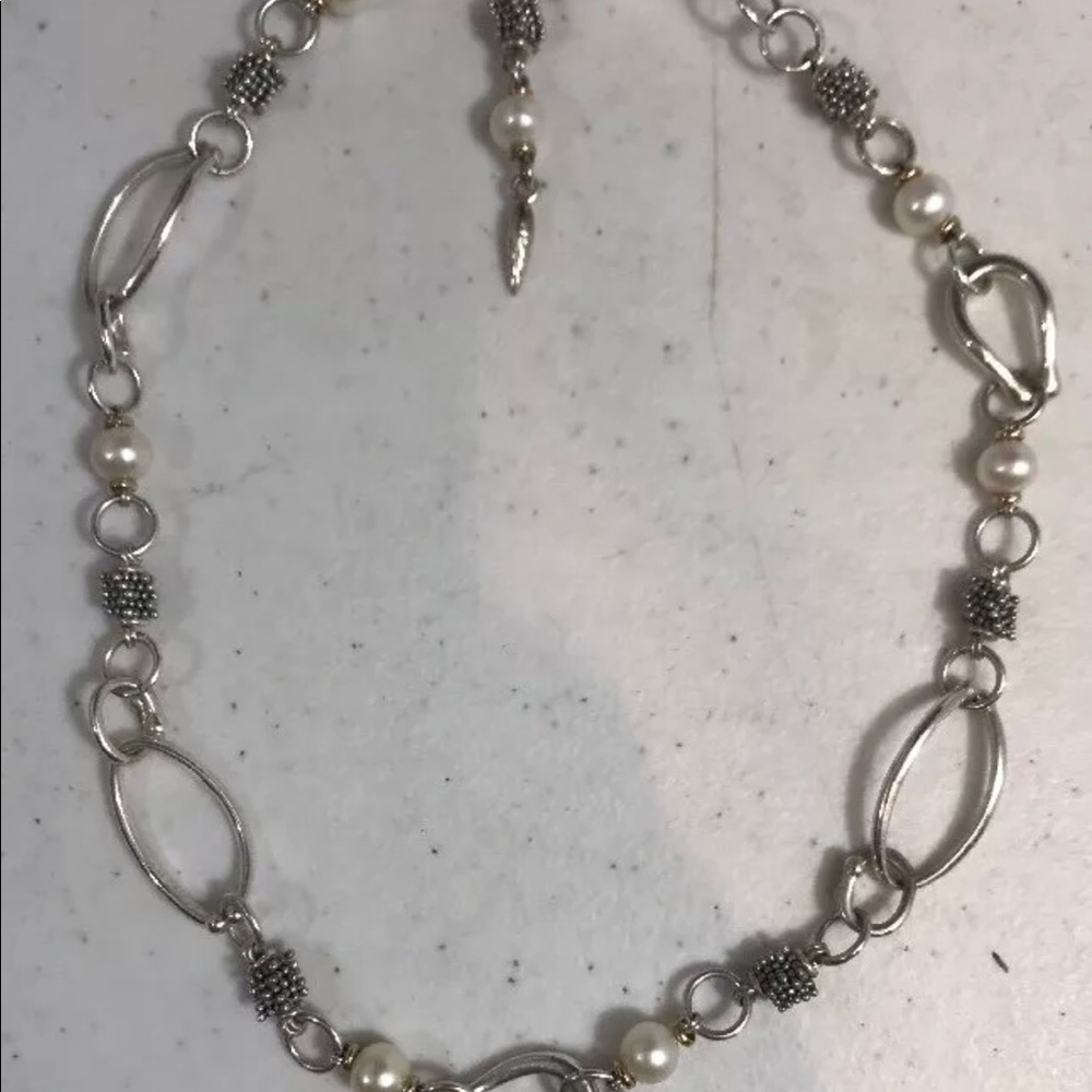 Signed Michael Dawkins .925 silver chain 14Kt Acc - Picture 2 of 8